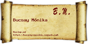 Bucsay Mónika névjegykártya