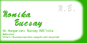 monika bucsay business card
